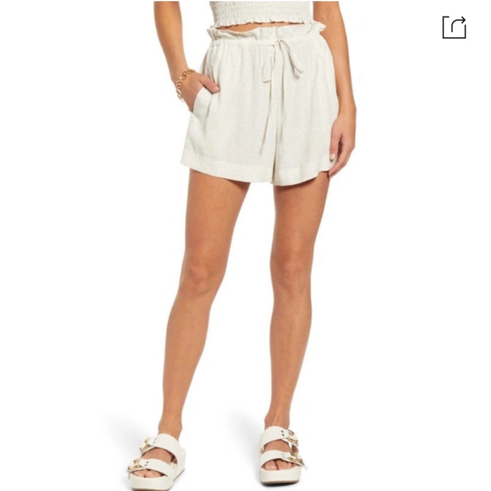 Open Edit “Paper-bag” Waist Shorts